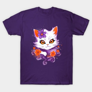 Mysterious Purple Cat T-Shirt